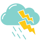 Stevige buien met fors onweer